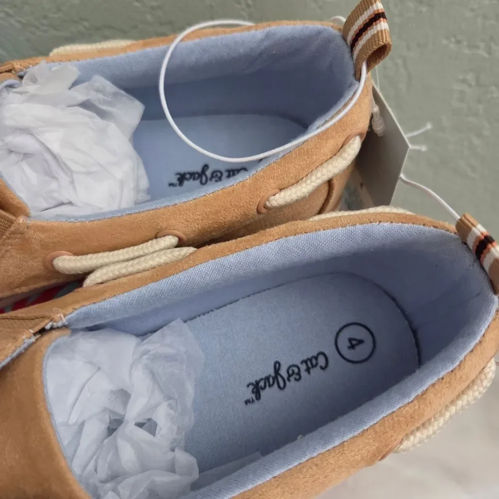 Cat & Jack Kids  Reece Brown  Sneakers Loafers Size 4